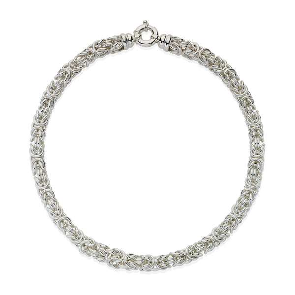 Sterling Silver Cluster Link Necklace