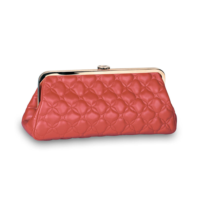Chopard Imperiale Red Quilted Calfskin Leather Clutch Bag