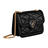 Chopard Happy Hearts Black Quilted Calfskin Leather Crossbody Bag
