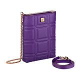 Chopard Ice Cube Purple Embossed Calfskin Leather Mini Bag