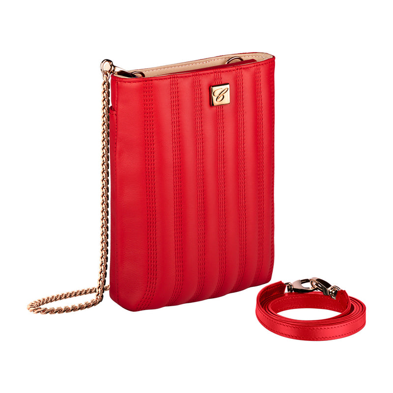 Chopard Ice Cube Red Quilted Calfskin Leather Mini Bag