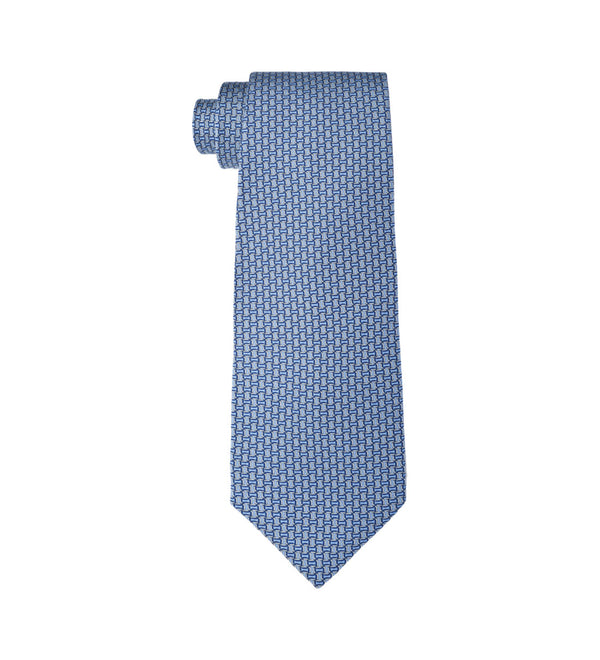 Chopard Chain Blue and Navy Silk Tie