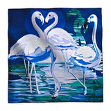 Chopard Flamingo Navy Blue Silk Twill Scarf