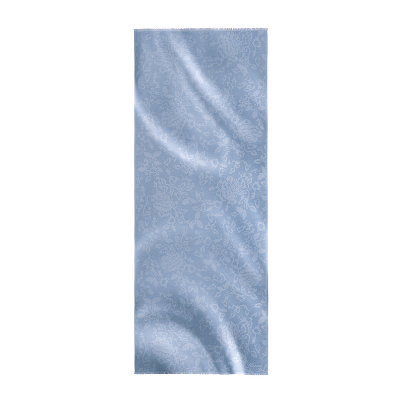 Chopard Heritage Light Blue Silk and Cashmere Stole