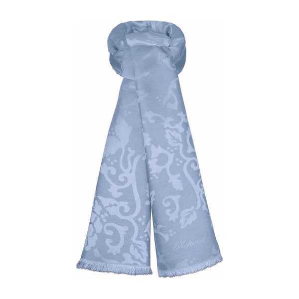 Chopard Heritage Light Blue Silk and Cashmere Stole