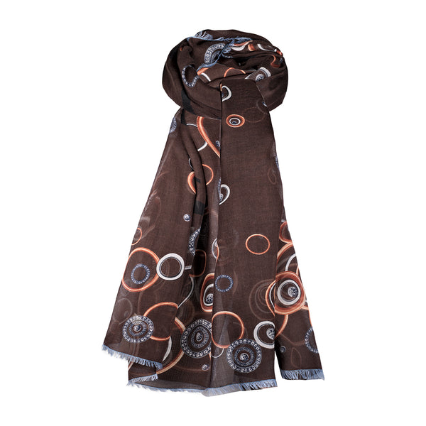 Chopard Happy Spirit Brown Silk and Cashmere Stole