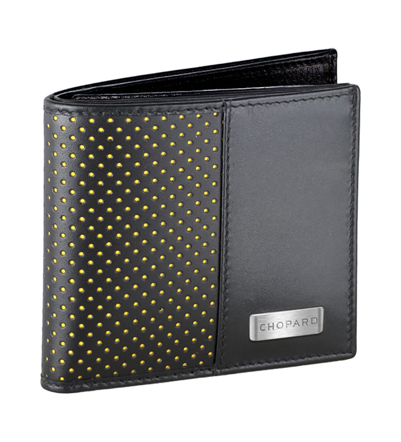Chopard Classic Racing Black and Yellow Leather Mini Wallet