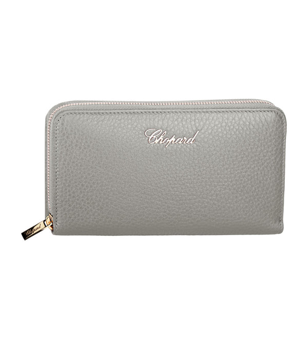 Chopard Caroline Logo Grey Leather Medium Wallet