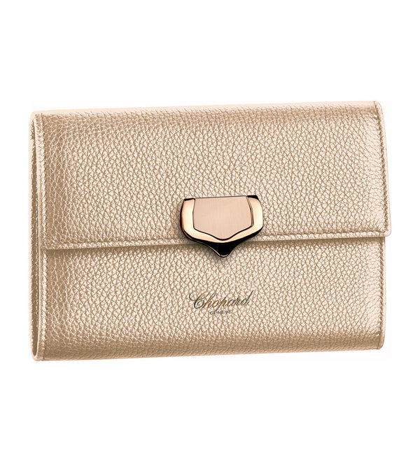 Chopard Imperiale Gold Small Grained Leather Mini Wallet