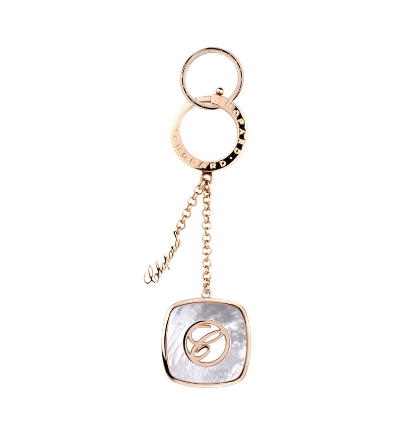 Chopard Happy Rose Gold Plated Mother of Pearl Bag Charm