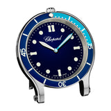 Chopard Happy Ocean Stainless Steel Blue and Turquoise Luminous Marker Dial Table Clock