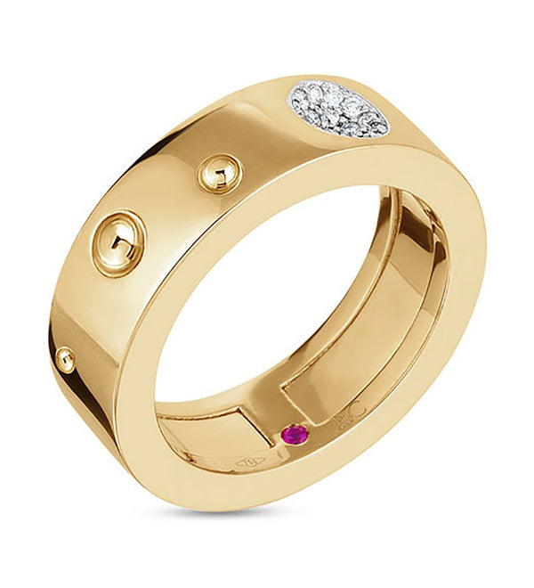 Roberto Coin Pois Mois Luna 18ct Yellow and White Gold Diamond Ring