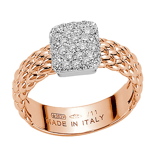 Fope Vendôme 18ct Rose and White Gold Diamond Ring