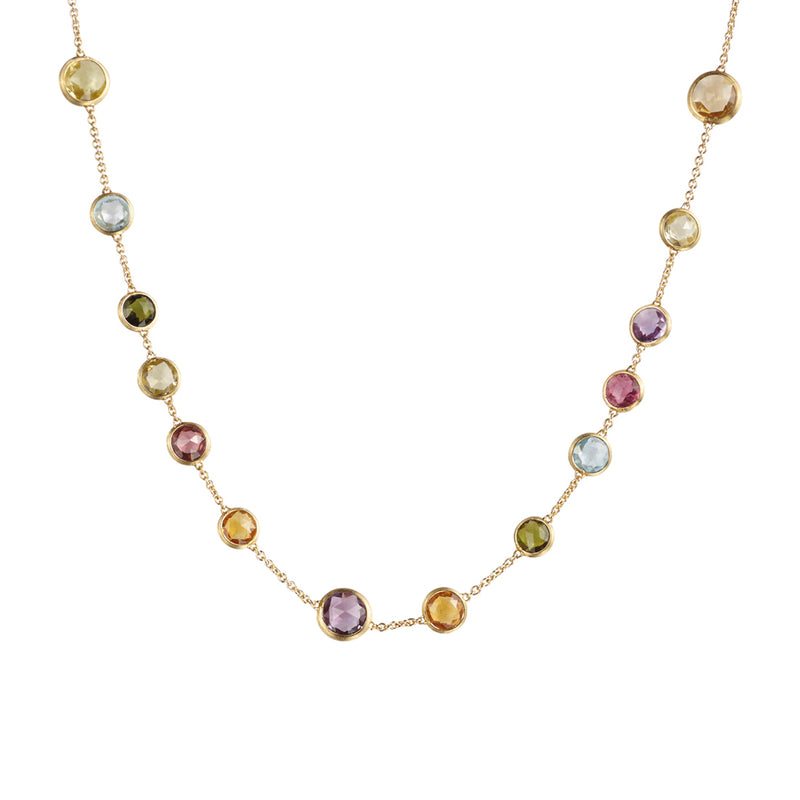 Marco Bicego Jaipur 18ct Yellow Gold Multicoloured Gemstone Necklace