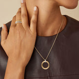 Marco Bicego Masai 18ct Yellow and White Gold Diamond Circular Pendant and Chain