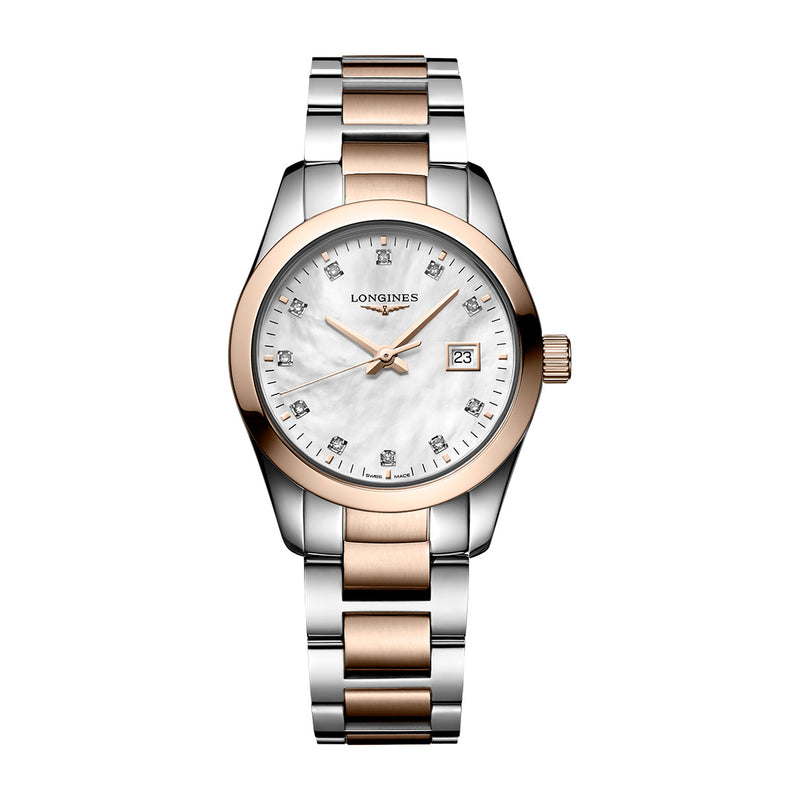 Longines Conquest Classic Steel and Rose Gold PVD