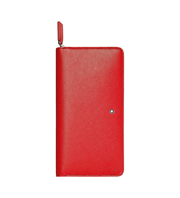 Montblanc Sartorial Red Leather Eight Credit Card and Coin Case Wallet