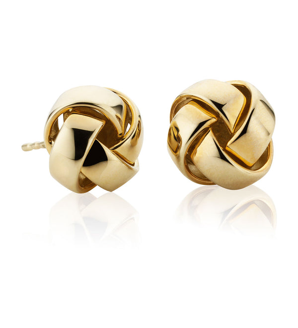 14ct Yellow Gold Knot Stud Earrings