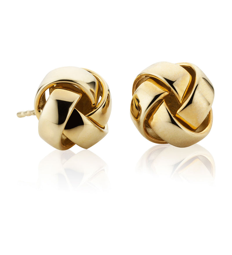 14ct Yellow Gold Knot Stud Earrings