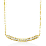18ct Yellow Gold Grain Set Round Brilliant Cut Diamond Necklace