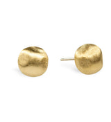Marco Bicego Africa 18ct Yellow Gold Ball Stud Earrings with a Post and Scroll Fitting