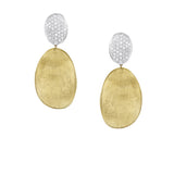 Marco Bicego Lunaria 18ct White and Yellow Gold Diamond and Diamond Drop Earrings