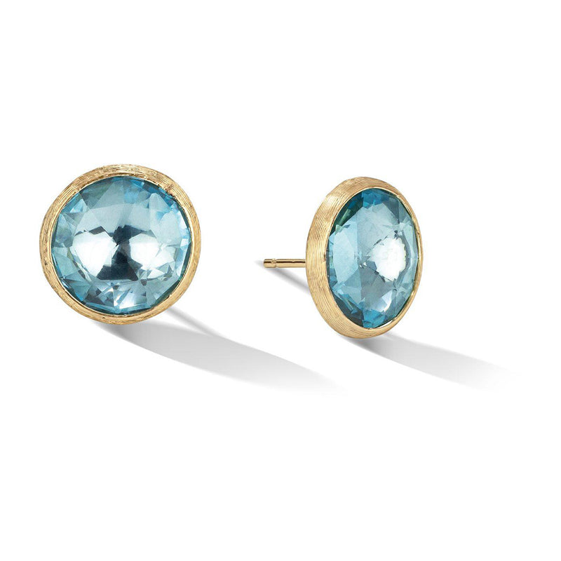Marco Bicego Jaipur 18ct Yellow Gold Blue Topaz Stud Earrings