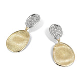 Marco Bicego Lunaria 18ct Yellow and White Gold Diamond Drop Earrings