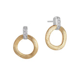 Marco Bicego Jaipur Link 18ct Yellow and White Gold Diamond Drop Earrings