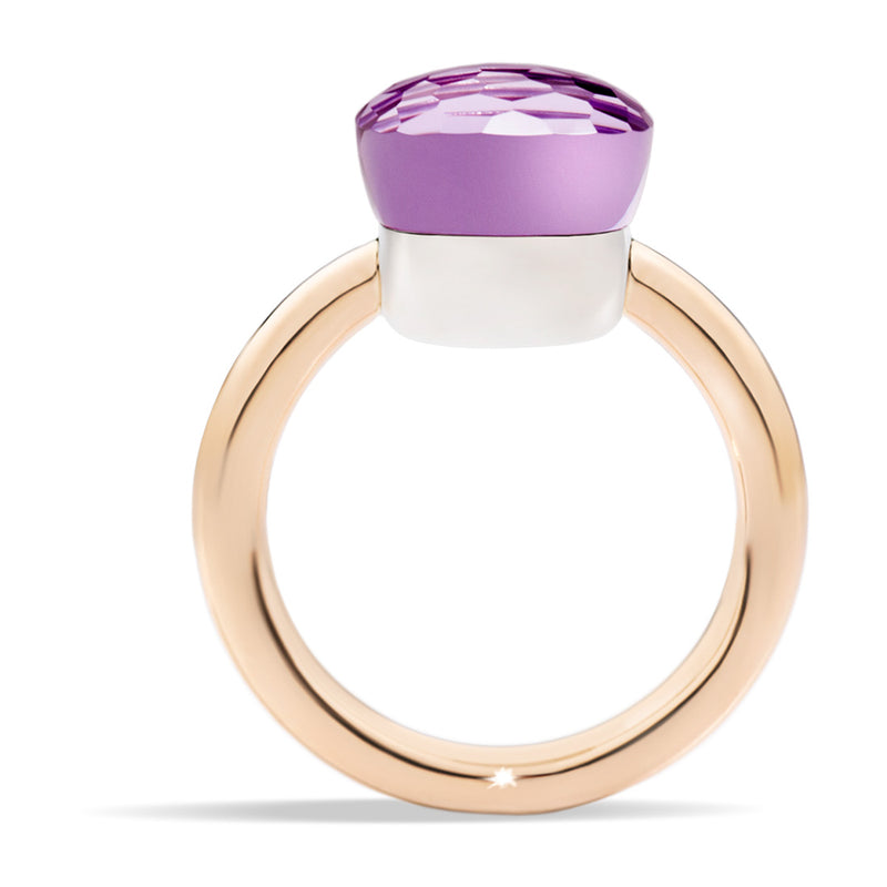 Pomellato Nudo Classic 18ct Rose and White Gold Amethyst Ring