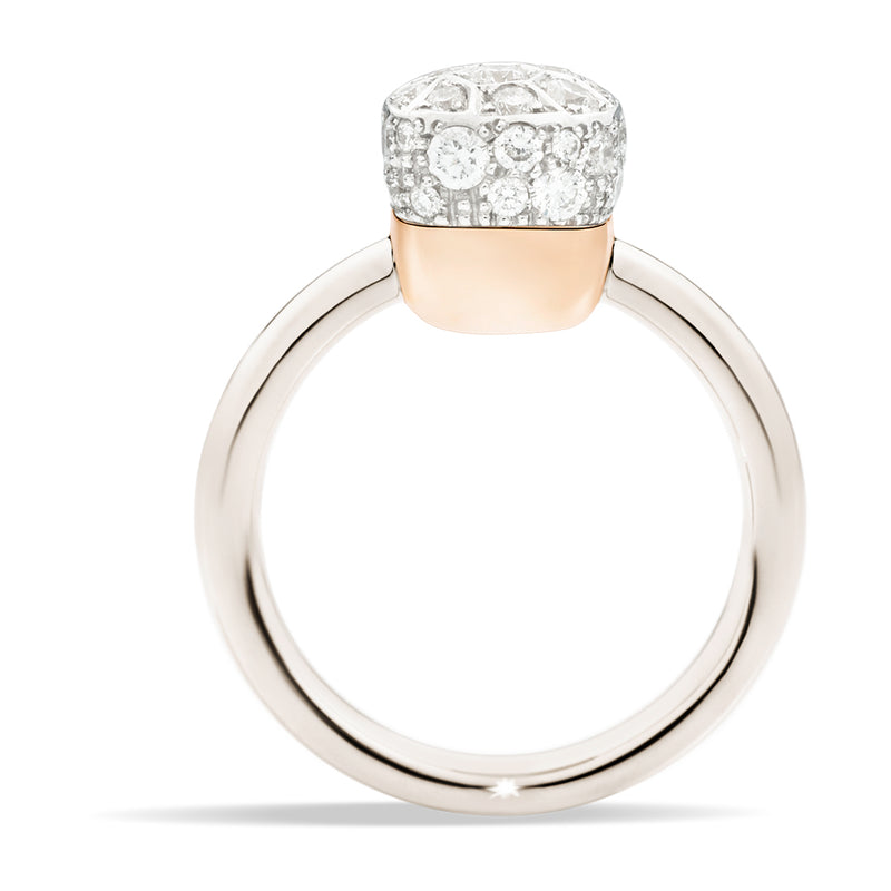 Pomellato Nudo Solitaire 18ct Rose and White Gold Diamond Ring