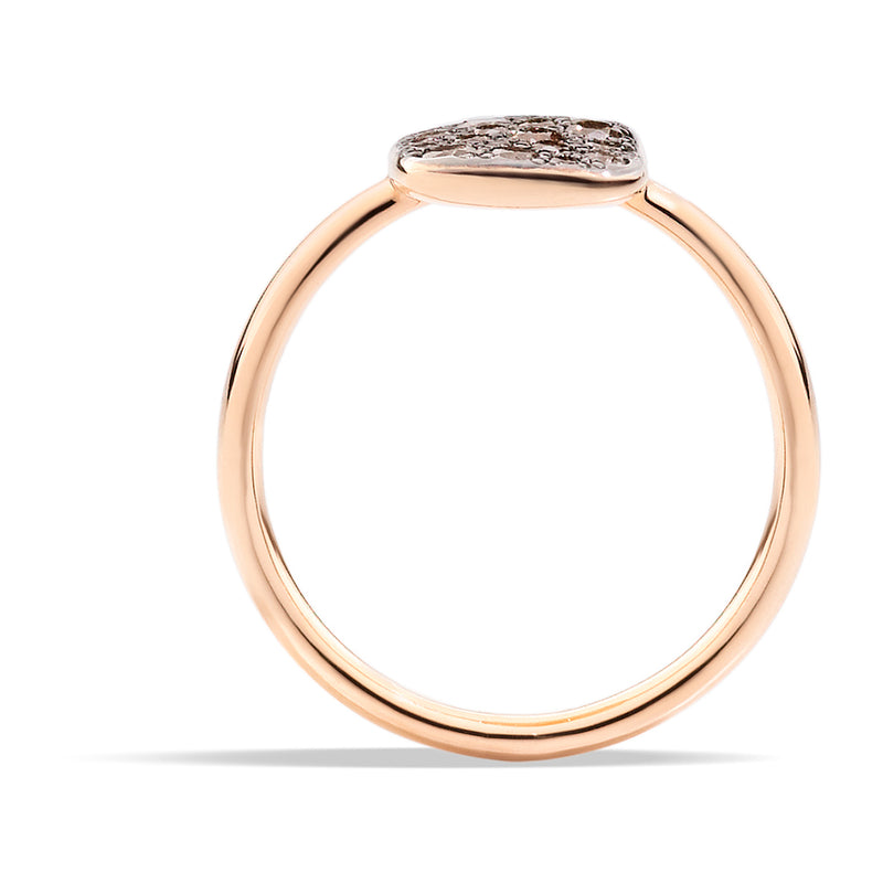 Pomellato Sabbia 18ct Rose Gold Brown Diamond Ring