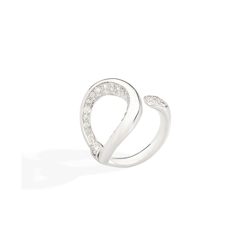 Pomellato Fantina 18ct White Gold Diamond Ring