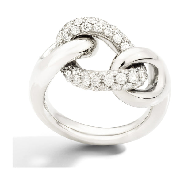 Pomellato Catene 18ct White Gold Diamond Ring