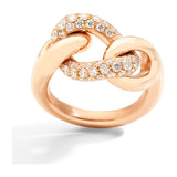 Pomellato Catene 18ct Rose Gold Diamond Ring