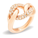 Pomellato Catene 18ct Rose Gold Diamond Ring