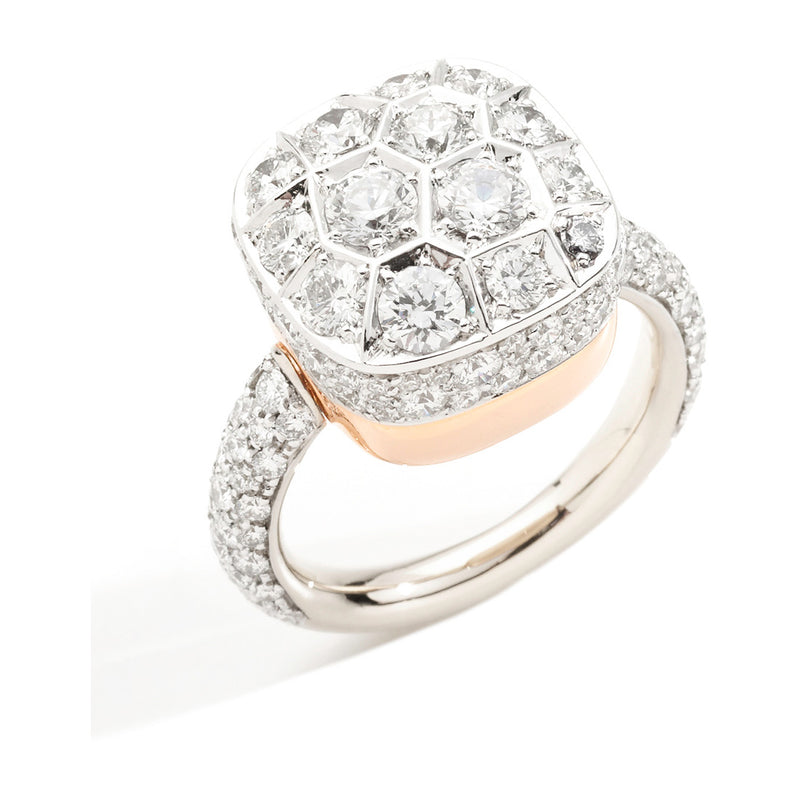 Pomellato Nudo Assoluto Solitaire 18ct Rose and White Gold Diamond Ring