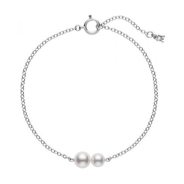 Mikimoto Pearl Chain 18ct White Gold Akoya Cultured Pearl Bracelet