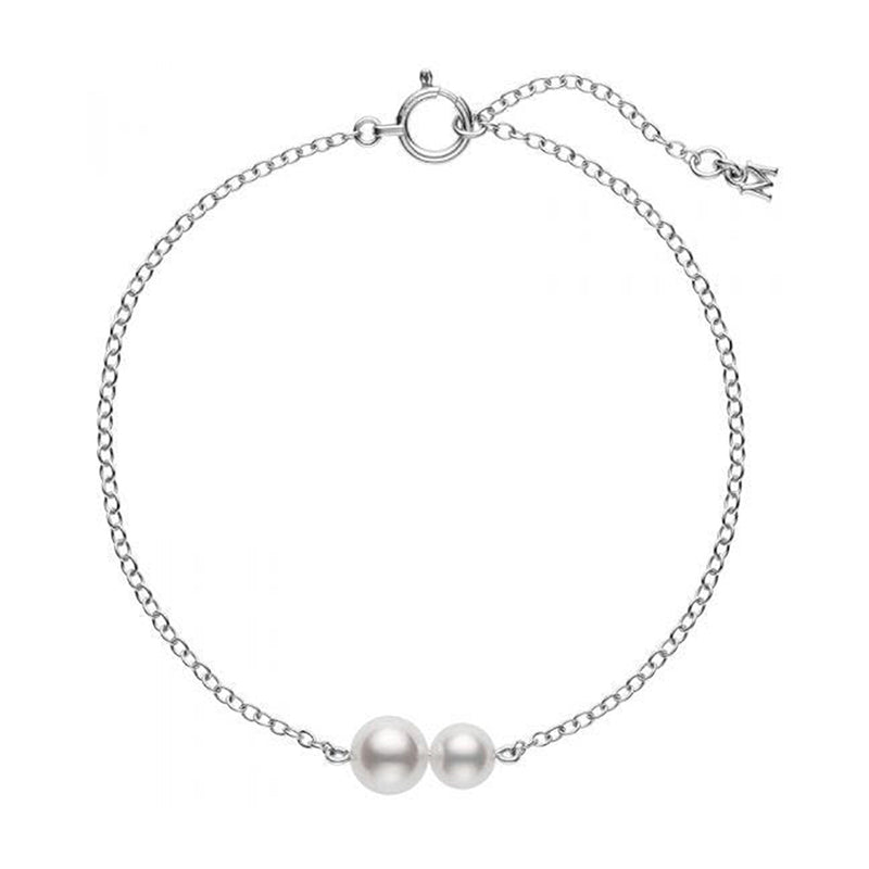Mikimoto Pearl Chain 18ct White Gold Akoya Cultured Pearl Bracelet