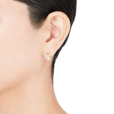 Mikimoto Classic 18ct White Gold Akoya Cultured Pearl Half Hoop Earrings